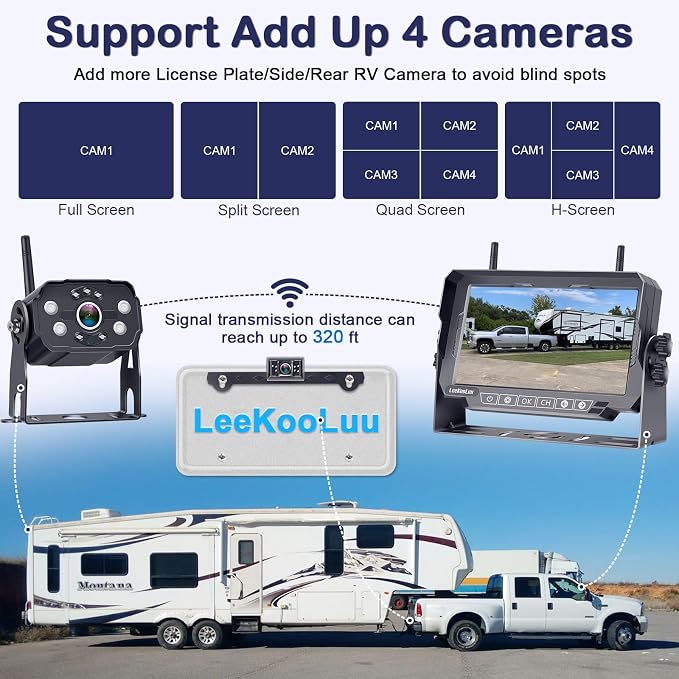 Dual RV Backup Cameras Wireless - Image 2
