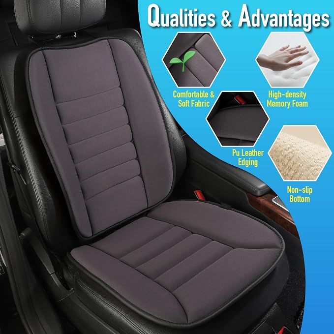 Car Seat Cushion with Back Support Pillow, Comfy Lumbar Support & Seat Cushion - Image 7