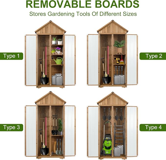 Wood & Metal Outdoor Storage Cabinet - Image 6