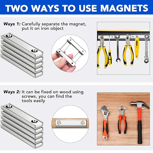 MIKEDE Strong Magnets Bar, 70LB Neodymium Rare Earth Magnet Heavy Duty - Image 3