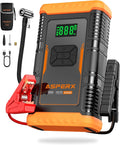 ASPERX Jump Starter with Air Compressor, 【Upgrade & Safety Certs】10L Gas/8L by AsperX