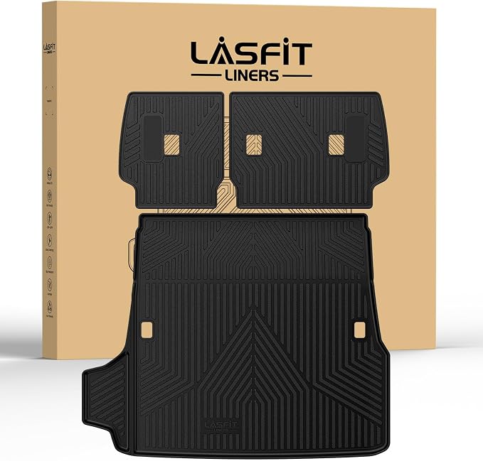 LASFIT Trunk Mat&Backrest Mat for Toyota 4Runner 2025, All Weather TPE Custom by LASFIT