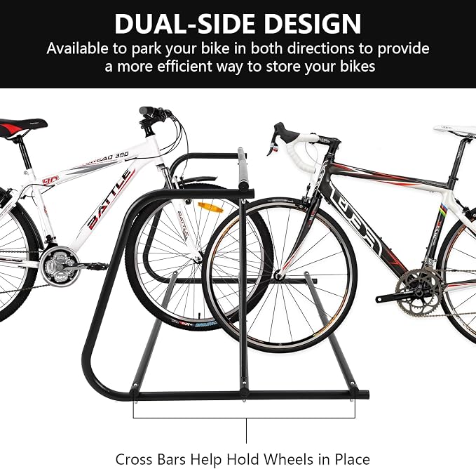 Outdoor Bike Storage, 10 Bike Rack Garage, 61 In Long All-Steel Mesh Bikes Rack - Image 2