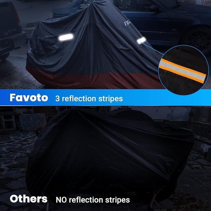 Favoto Motorcycle Cover Waterproof Outdoor - Image 4