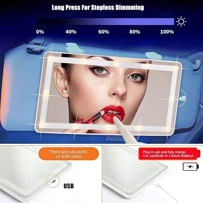 Car Sun Visor Vanity Mirror, Makeup Mirror - Image 5