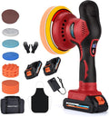 Cordless Car Buffer Polisher w/ 2x2000mAh 21V Batteries, 6 Inch Car buffer by Protmex