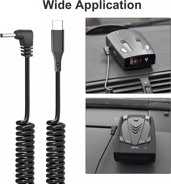 Radar Detector Cable, USB-C to DC3.5 Plug Charging Kit, - Image 5