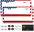 OKLPF Premium American Flag License Plate Frame, Aluminum Matte License Plate by OKLPF