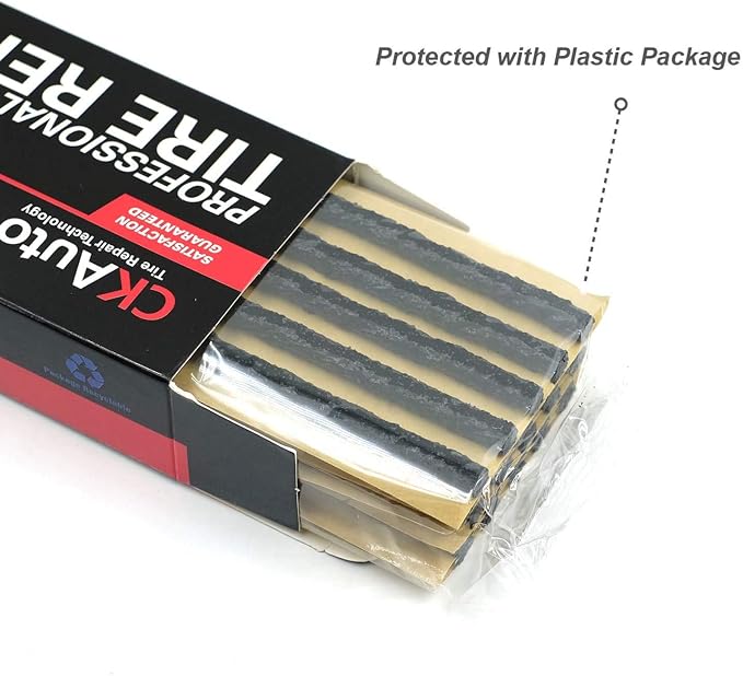 CKAuto 30pcs 8" Black Tire Repair Strings, Automotive Tool Tire Repair Plugs - Image 4