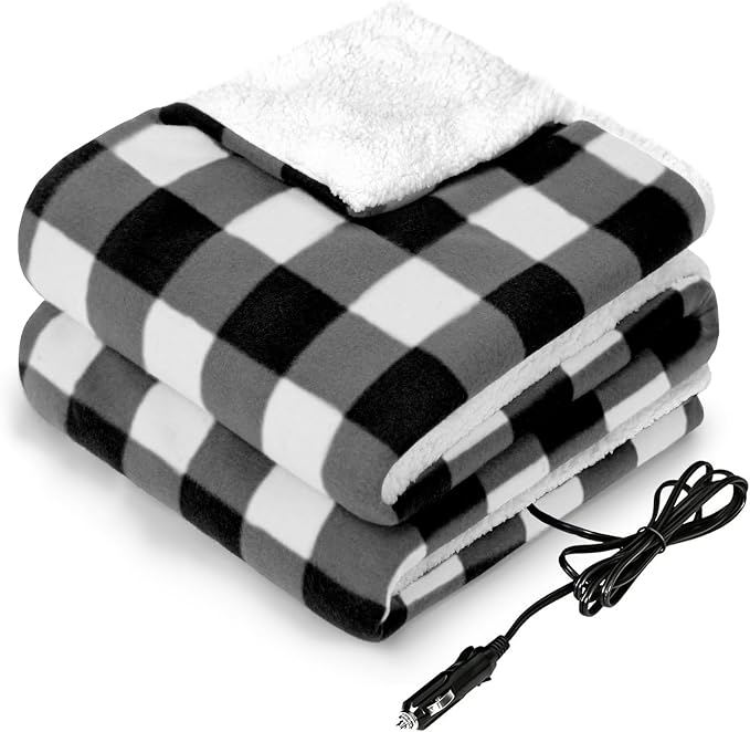 Sealy 12-Volt Heated Car Blanket, Portable Electric Blanket by Sealy