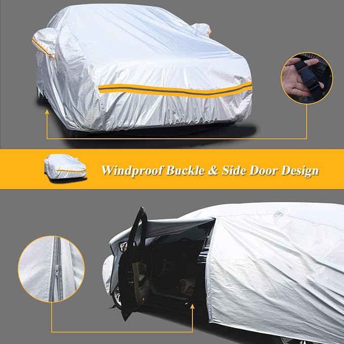 Autsop Car Cover Waterproof All Weather, 12-Layer Car Covers - Image 5