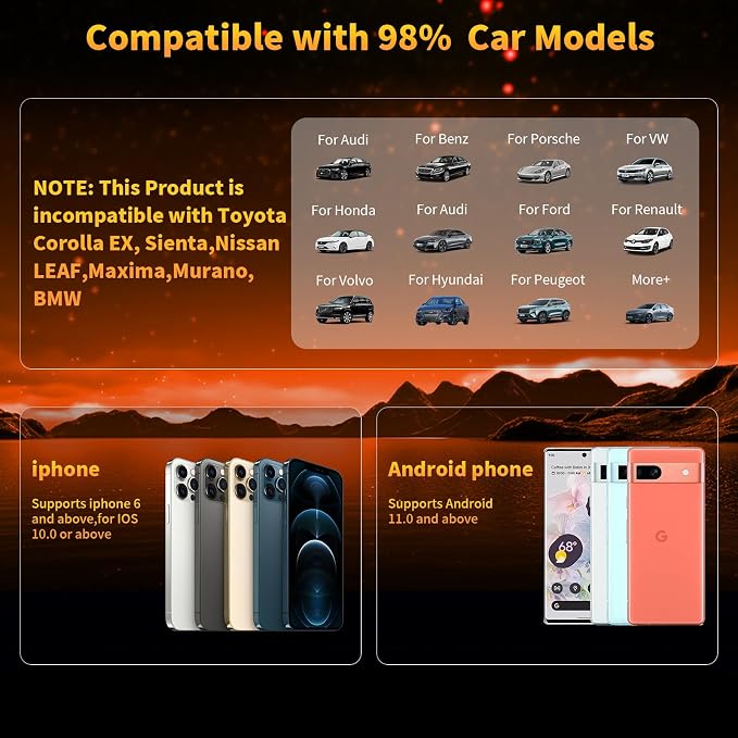 4-in-1 Carplay Ai Box, Wireless CarPlay & Android Auto Adapter, Compatible - Image 6
