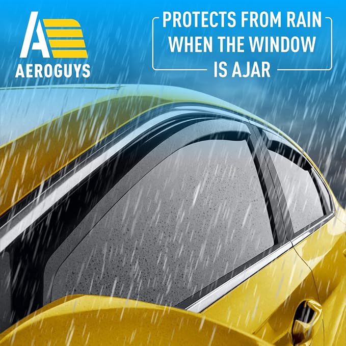 Extra Durable Window Deflectors in-Channel Window Visors Rain Guards Fit - Image 2