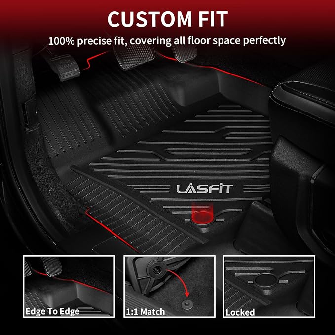 LASFIT Floor Mats for Ford F-150 2015-2025 | F150 Lightning 2022-2025 SuperCrew - Image 4