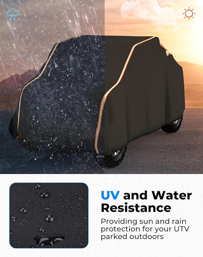 KEMIMOTO UTV Cover 2 Seater Heavy Duty Medium Size Compatible - Image 6