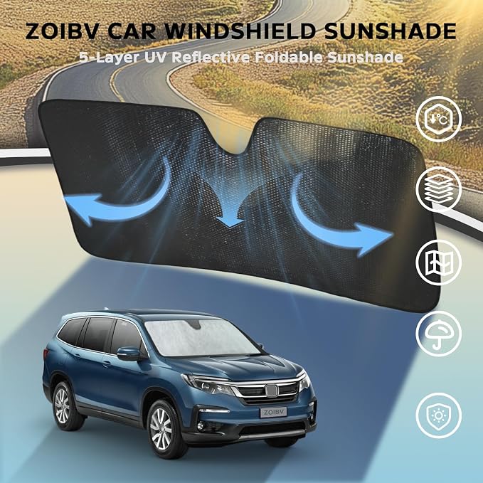Windshield Sun Shade for Honda Pilot 2016-2024 - Image 3
