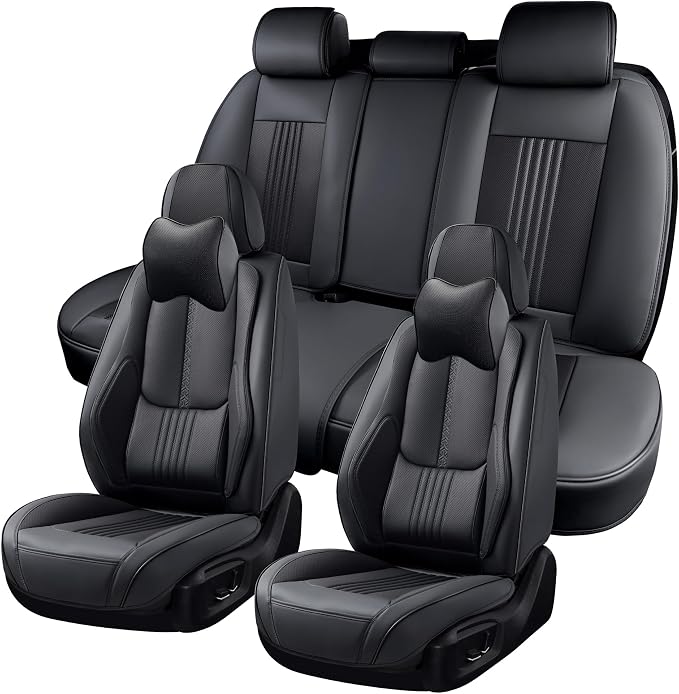 Car Seat Covers Full Set, Front and Rear Seat Covers by BWTJF