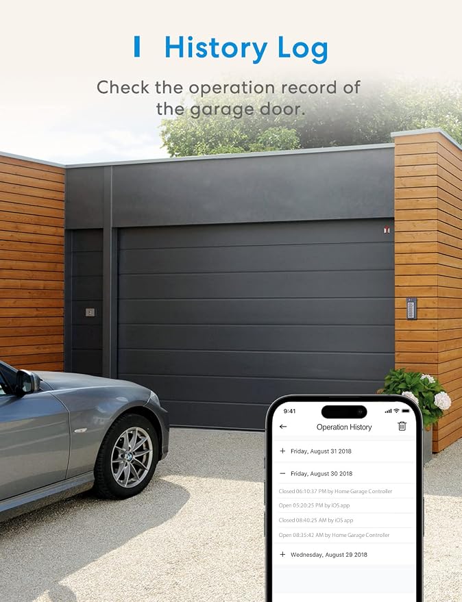 meross Smart WiFi Garage Door Opener Remote, App Control, Works - Image 6