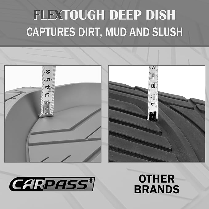 CAR PASS Deep Dish Rubber Floor Mats - Image 7