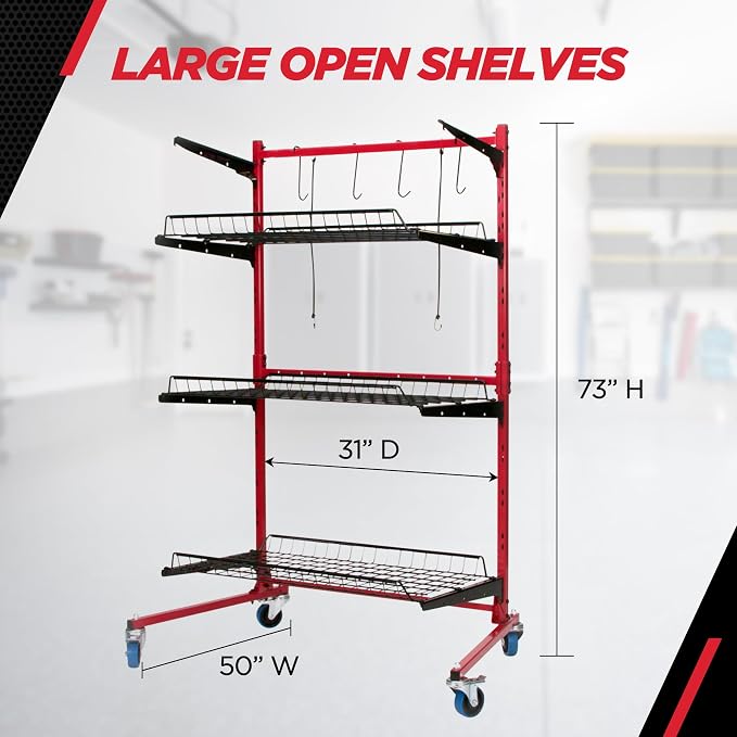 Champ® Parts Caddy Pro™ Auto Body Parts Rack Option 1 - Image 8