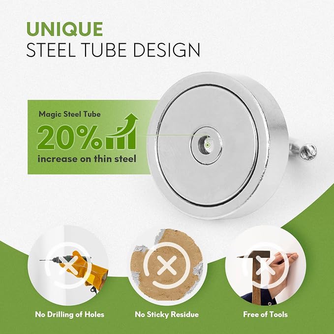 Neosmuk Magnetic Hooks, Cruise Ship Essentials, 80lb+ Heavy Duty Magnetic Hooks - Image 3
