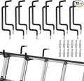 12 Pcs Heavy-Duty Black Ladder Hooks – Iron & PVC Wall Mount Storage Hangers by Unknown