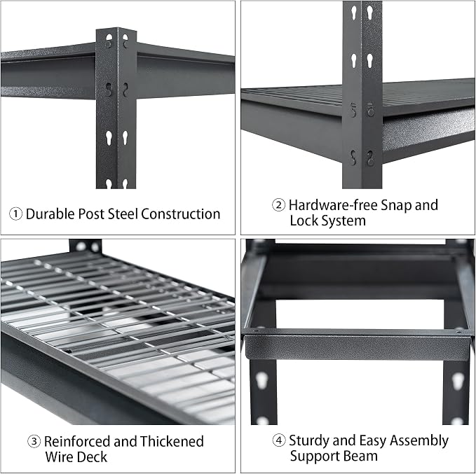 The Atlas 72" W Metal Garage Shelving Unit Load 12000 Lbs, Heavy Duty Storage - Image 6