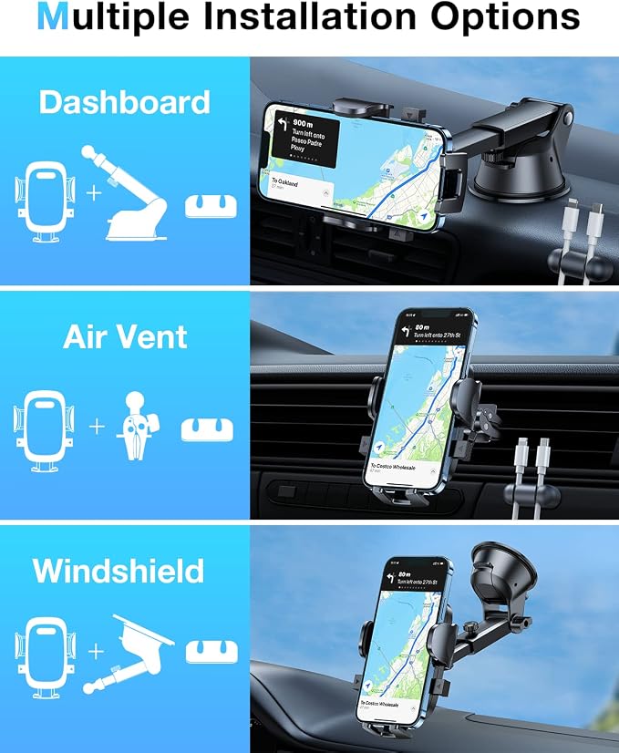 HTU 2025 Upgraded Car Phone Holder 【Safety Certs & No Smell】 Cell Phone Holder - Image 7