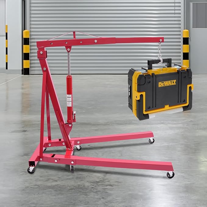 Folding Engine Crane 1 Ton Folding Engine Hoist 2200lbs Hydraulic Crane - Image 2