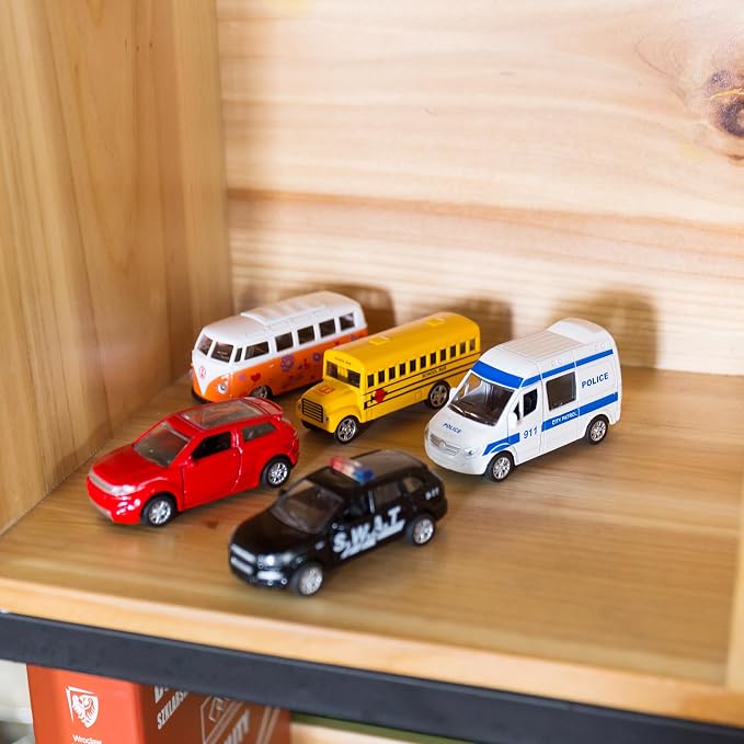 KIDAMI Die-cast Metal Toy Cars Set of 5, Openable Doors, Pull Back Car - Image 8