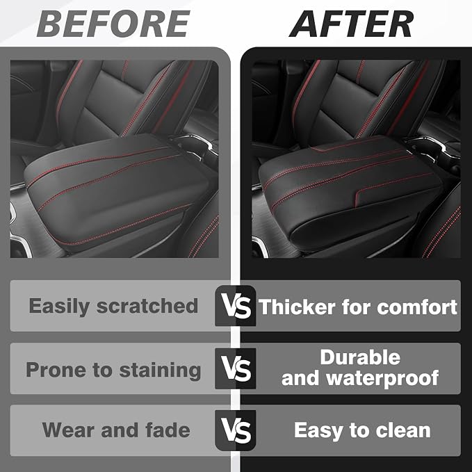Muslogy Armrest Cover Center Console Cover Compatible - Image 6