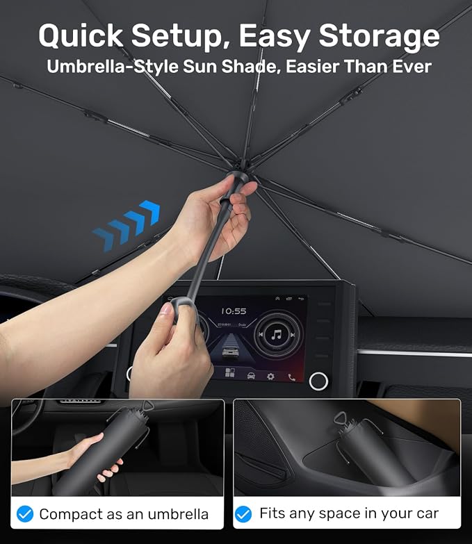 Zanch 2025 Upgraded Car Windshield Sun Shade - Image 9