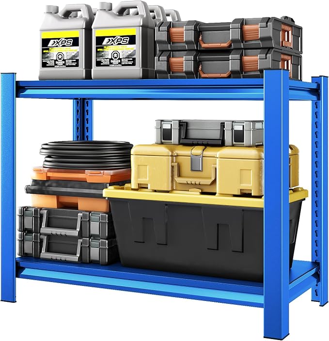 40" W Garage Shelving Heavy Duty，1000LBS Loads Adjustable Garage Storage Shelves by Rufokisa
