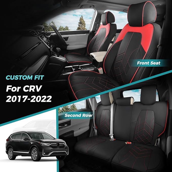 for Honda CRV Seat Covers Custom Fit 2017-2022 EXL EX LX Sport, Hybrid - Image 2