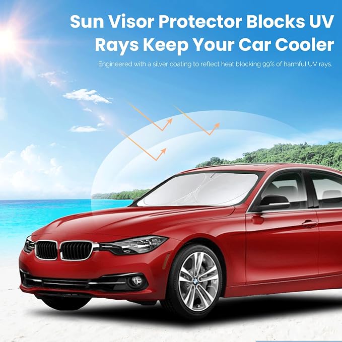 INSAUTO for 2019-2023 2024 2025 BMW 3 Series Car Windshield Sun Shade Sunshade - Image 4