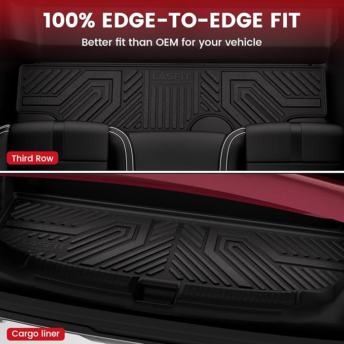 LASFIT Floor Mats & Cargo Liner 2015-2020 & Only 7/8 Seats - Image 5