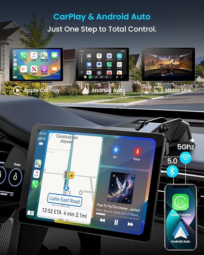 11" Extra Large Wireless Apple CarPlay Screen - Image 2