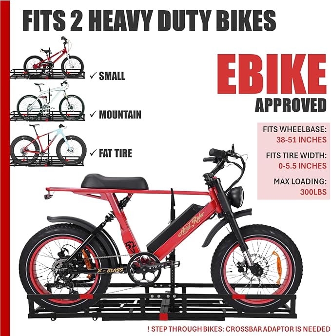 Hitch-Mount Bike Rack for Ebike Heavy-Duty - Image 3