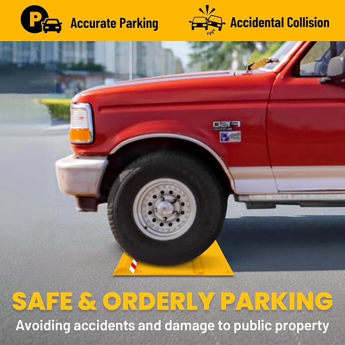 2 Pack Parking Mats for Garage Floors, 21.6" x 11" x 1.9" Heavy Duty Garage Car - Image 3