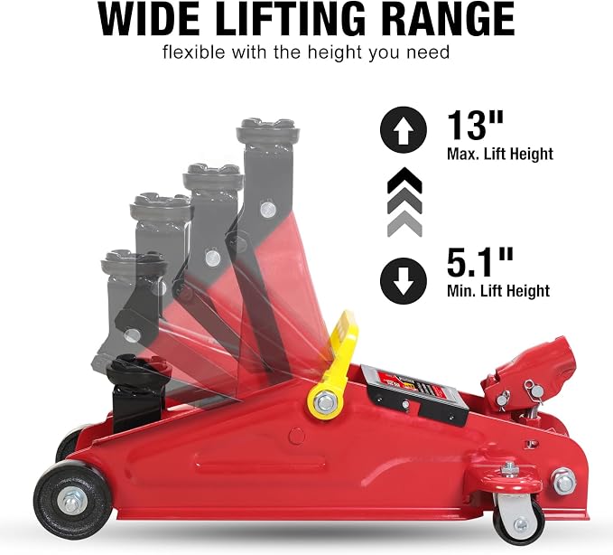 BIG RED TAM82012-1 Torin Low Profile Hydraulic Trolley Service/Floor Jack - Image 3