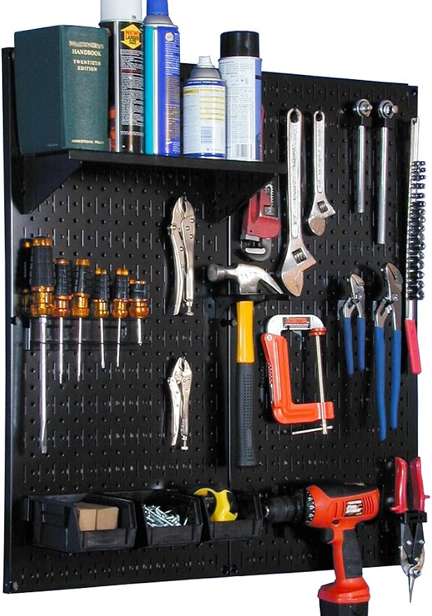 Wall Control Metal Pegboard Utility Tool Storage Kit by Wall+Control