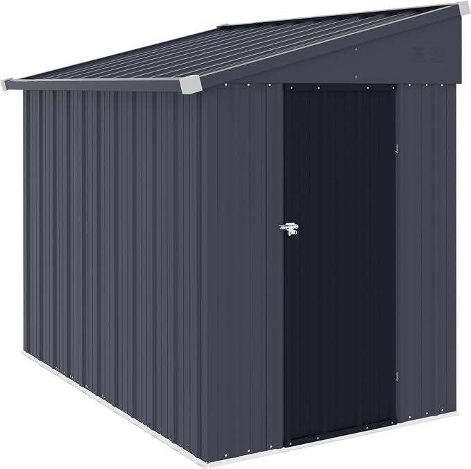 BlueWish 4'x6' Storage Shed, Lean-to Outdoor Storage Shed - Image 9