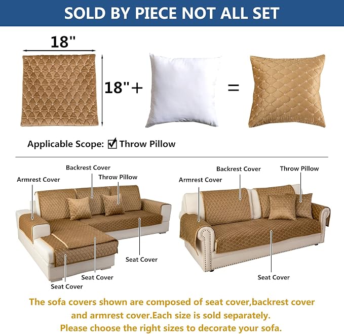 Eismodra Throw Pillows, Couch Cover, Sofa Cover, Sectional Couch Covers - Image 5