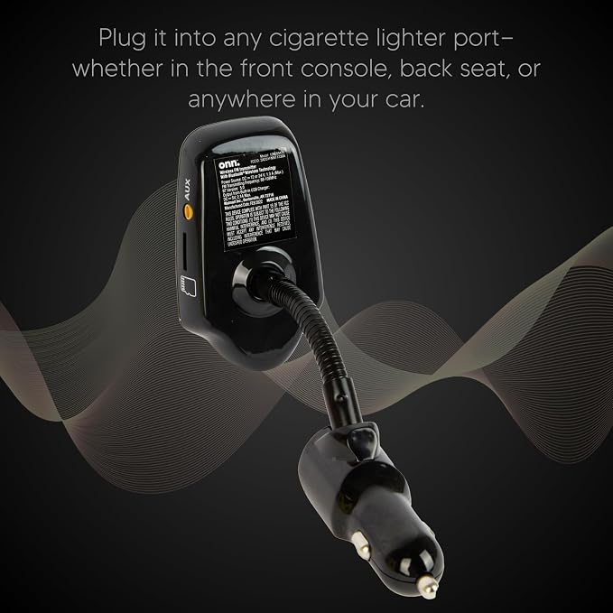 ONN Upgraded 2025 Car Bluetooth FM Transmitter – 1.44" Display, Flexible - Image 7