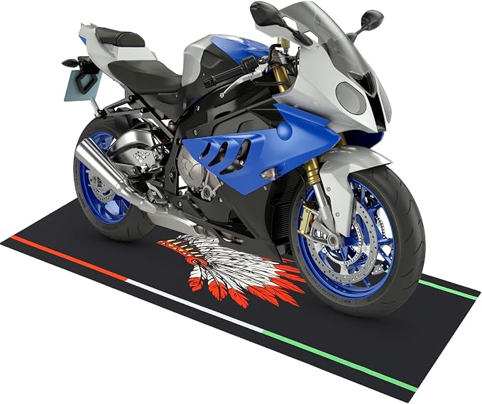 Motorcycle Mat 78 x 31 Inch Garage Floor Rug Washable Parking Mats by Drydiet