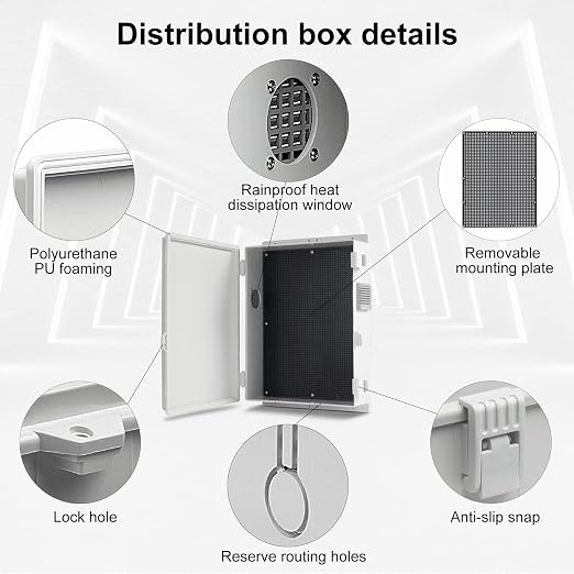 Outdoor Electrical Junction Box, ABS Water Resistant Enclosure - Image 4