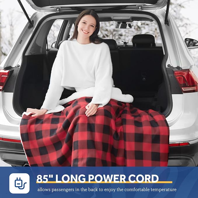 Sealy 12-Volt Heated Car Blanket, Portable Electric Blanket - Image 9