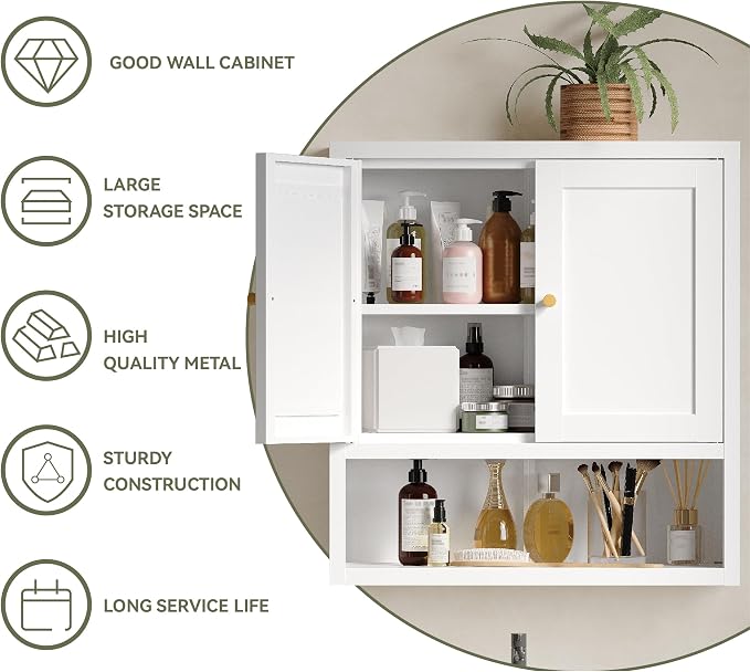 Metal Bathroom Storage Cabinet, Metal Storage Cabinet - Image 4