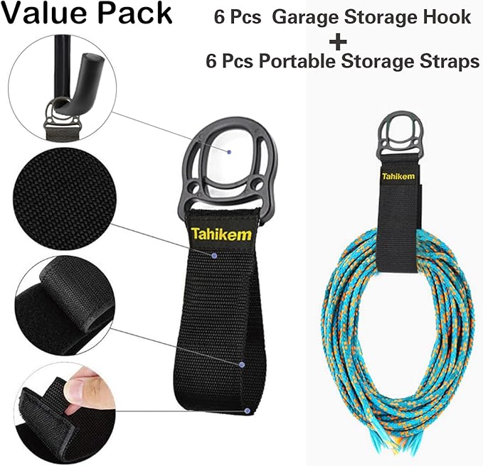6 Set Garage Hooks - Image 4