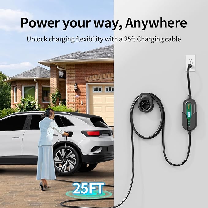 Level 1&2 Portable EV Charger, Adjustable 8-16A 110V-240V, Dual Plugs: NEMA - Image 8